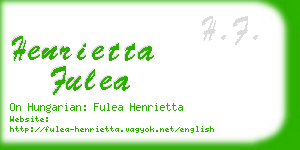 henrietta fulea business card